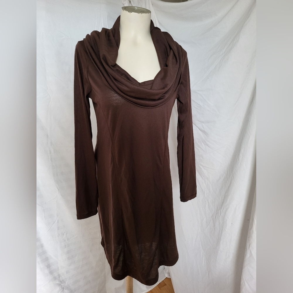 Lole Brown Long Sleeve Cowl Neck Dress, Size 3 ( See Messurements)